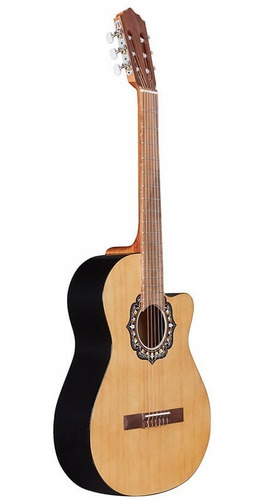 Imagen 2 de 8 de Guitarra Criolla Fonseca 39k Con Corte Con Funda - Plus