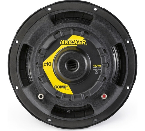 Subwoofer Kicker 43c104 10 Pulgadas 300w Max Bobina Sencilla Negro