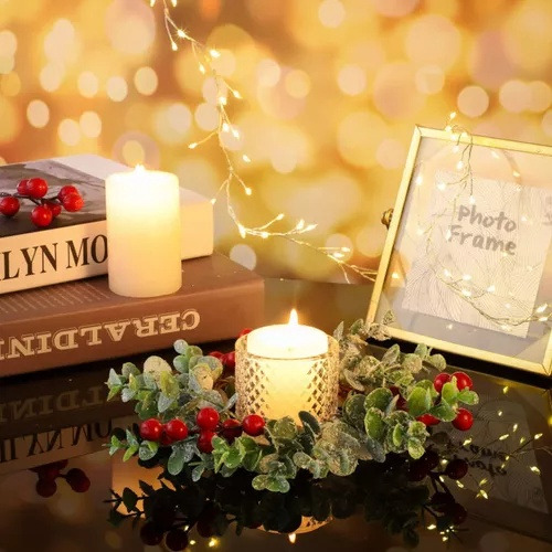 Guirnalda De Velas Navideñas Anillos De Vela De Bayas De 1