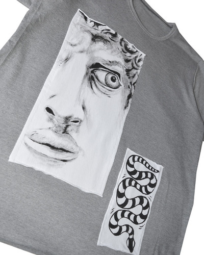 Imagen 3 de 6 de Remera Poison Parches Oversize Rustico Vaporwave Caustico