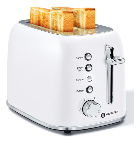 Tostadora Aigostar 2 Rebanadas De Acero Inoxidable Con Dise