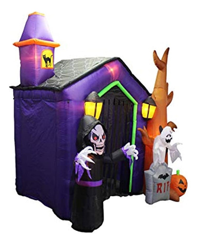 Inflables Inflable De Castillo De Halloween Con Esqueletos