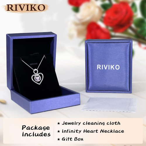 Colar Com Símbolo De Coração Infinito Riviko Para Mulheres E