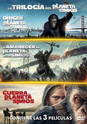 Pack El Planeta De Los Simios 1 - 2 Y 3 ( 2011/14/17 ) - Dvd