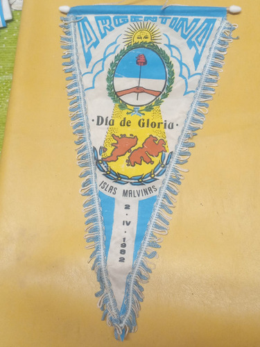 Banderín Islas Malvinas-1982-dia De Gloria- Memorabilia