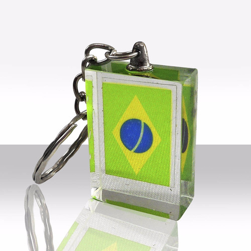 Imagem 1 de 3 de Chaveiro Brasil De Vidro