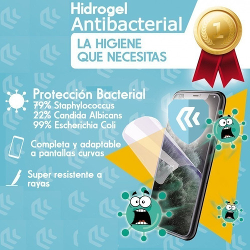Imagen 3 de 3 de Lamina Mica Hidrogel Antibacterial Xiaomi Mi Poco F1