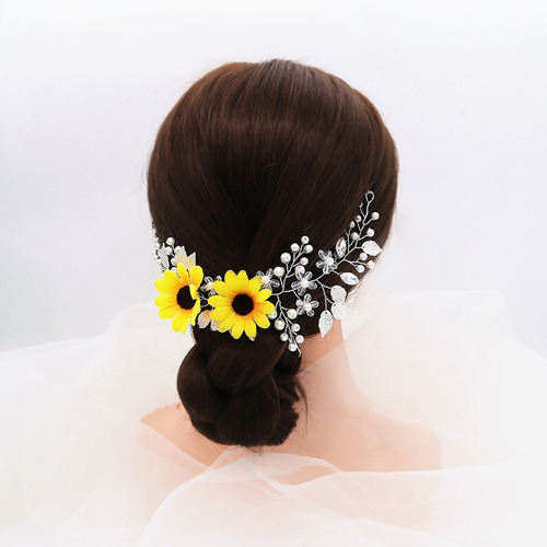 Tocado De Girasol Creativo Boda Diadema De Novia Moda