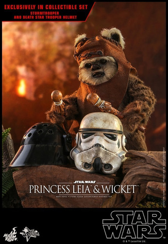 Hot Toys Star Wars Return Of The Jedi Princesa Leia Wicket (Usado)