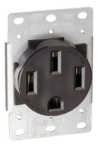 Leviton 279-s00 50 Amp, 125/250v, Nema 14-50r, 3p, 4w, Recep