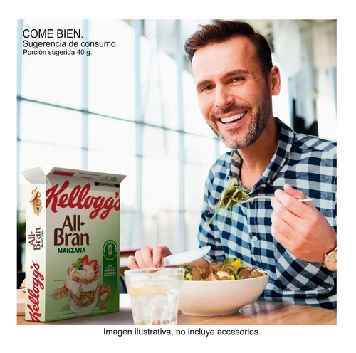 2 Cereal Kellogg's All Bran Manzana 330g