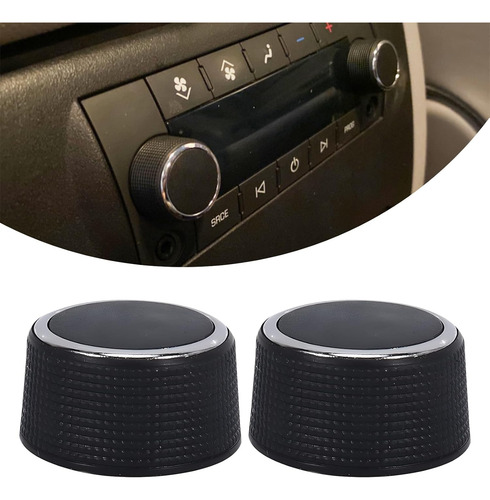 Juego 2 Perillas Vol. Radio Automóvil Con Botón Antideslizan