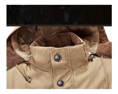 Chamarra Polar Con Capucha Para Hombre, Abrigo Militar