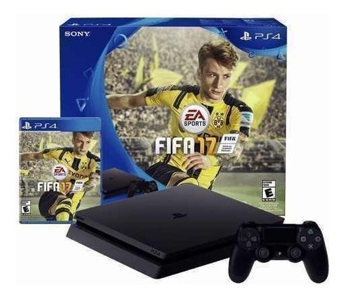 Consola Ps4 500 Gb Slim Playstation 4 Cuh-2015a + Fifa 17 .