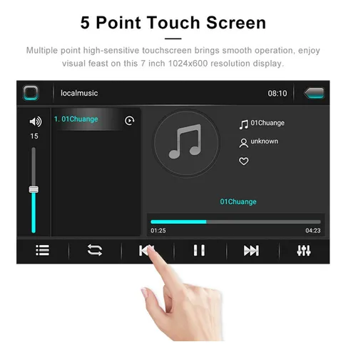 7 Pulgadas 2 Din Coche Radio 2.5d Gps Android Media Mp5 Play