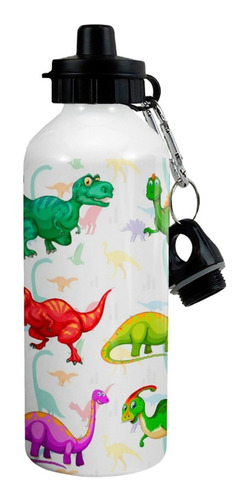 Botella Dinosaurios Tapa + Pico Dosificador + Gancho