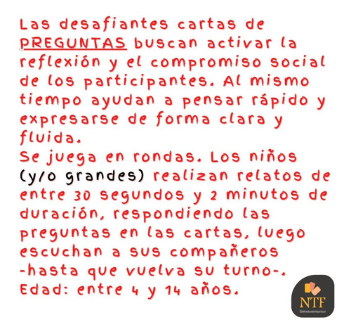 El Juego De La Conversación - Mazo Preguntas Kids