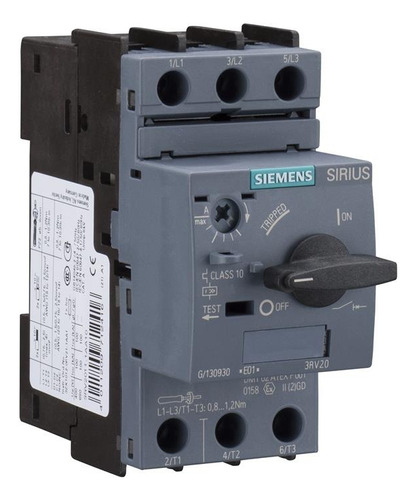 Disyuntor Arrancador De Motor Siemens 3rv2021-4ea10