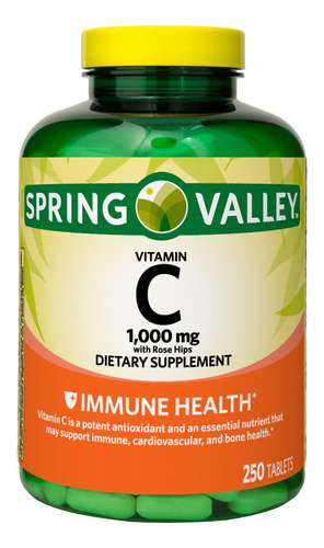 Vitamina C 1000 Mg Spring Salud Inmune Inmunologico 250 Tabs