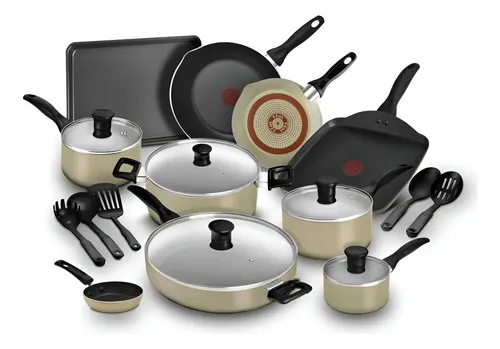 Batería De Cocina B936sk84 20 Piezas Supercook Lichen T-fal