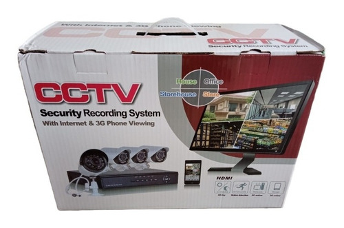 Kit Video Vigilancia,seguridad Cctv 4 Camaras 1080 2mp 500gb