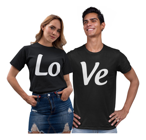 Kit Love Com 2 Camisas Camisetas Dia Dos Namorados Casal