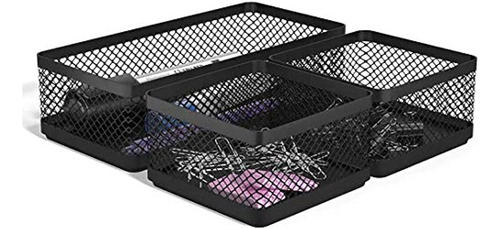 1intheoffice Desk Drawer Organizer Bandeja Black Wire Mesh 5