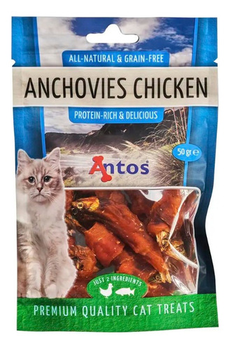 Antos Cats Treats Sachet Anchoas Y Pollo 50gr