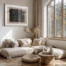 Comprar Cuadro Deco Trama Ovalos Minimalista Moderno Kiri 60x40