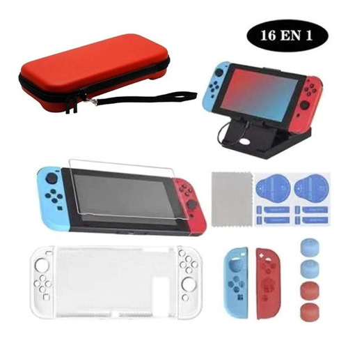 Estuche Y Kit De Accesorios 16 En 1 Para Nintendo Switch