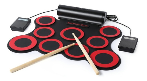 Set De Bateria Electronica De Mesa Roll Up Drill Con Parlant