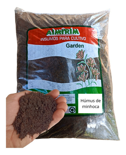 12 Kg Húmus De Minhoca Fertilizante Orgânico Original Horta
