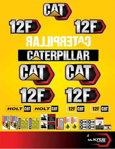Calcomanías Para Maquinaria 12f Motoconformadora Cat