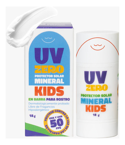 Bloqueador Solar Uv Zero Niños 18g Mineral Piel Sensible
