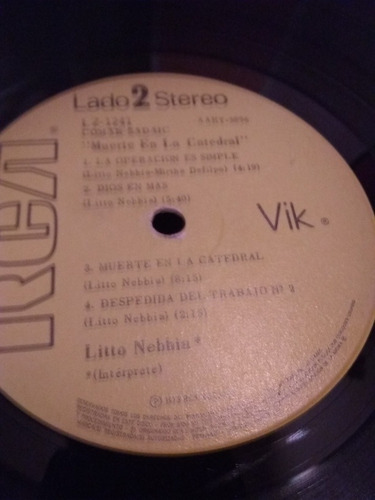 Vinilo Lito Nebbia, Muerte En La Catedral (Usado)