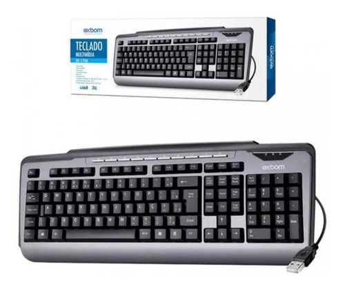 Teclado Ultramultimidia Abnt2 Padrão Brasileiro Exbom-bk170m