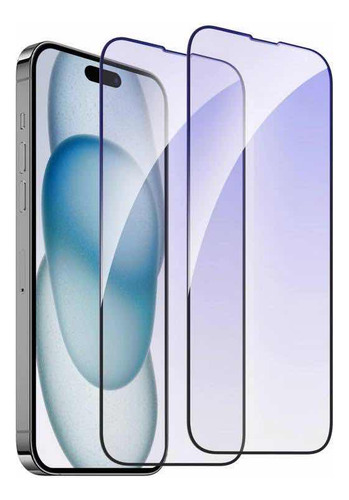 2 Pzas Mica Cristal Templado 9d Iphone 15/15 Pro