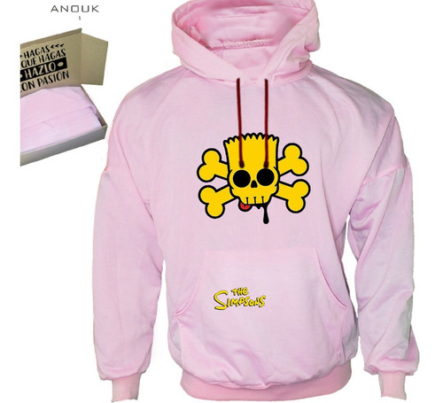 Imagen 6 de 10 de Buzo Hoodie Personalizado Saco Bart Simpson Calavera Unisex