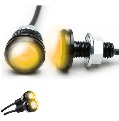 Caminero Led Ojos De Aguila Amarillo Ámbar X2 Modelo Grande