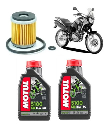 Kit Troca Yamaha Fazer Lander Tenere Fvc015 Motul 5100 15w50