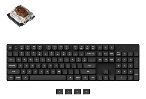 Teclado Mecanico Keychron K5se Black Brown Switch Pc Mac Color del teclado Negro Idioma Inglés US Internacional