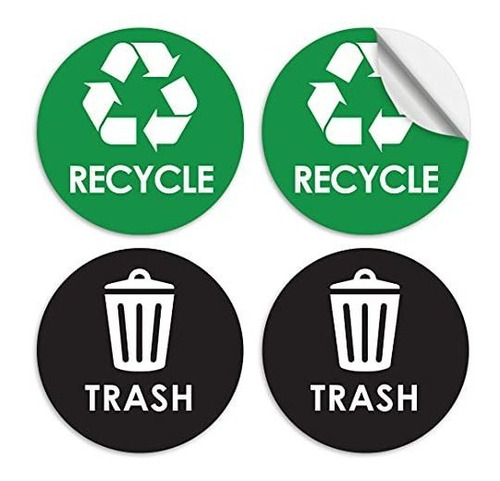 Reciclar Etiqueta Bote De Basura Decal - 6  Grande Reciclaje