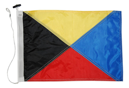 Code Z Flag, 12 X 18 Pulgadas, Negro, Amarillo, Azul Y Rojo