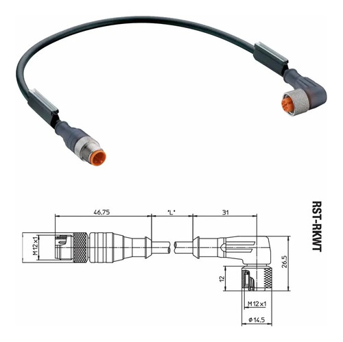 Rst4-rkwt 4-225/2 M Cable De Sensor