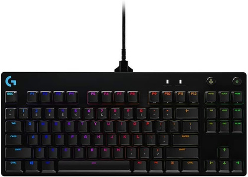 Teclado Gamer Mecánico Logitech G Pro Sin Teclado Numérico Color del teclado Negro Idioma Inglés US