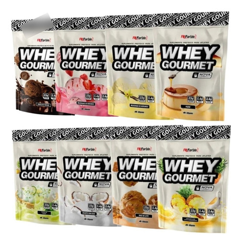 Combo 12 Whey Protein Gourmet 900g Fn Forbis - Sabores Sabor Variados