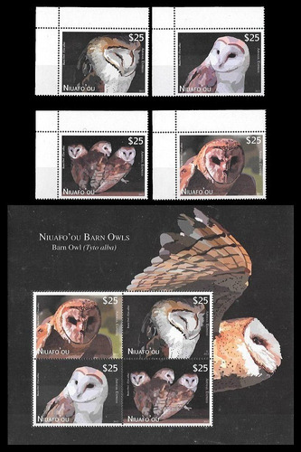 Fauna - Lechuzas - Niuafo'ou 2012 - Serie + Block Mint