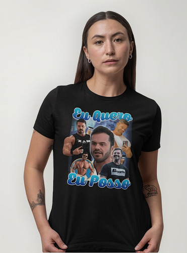 Camiseta Academia Meme Cariani Eu Quero Eu Posso Treino Gym