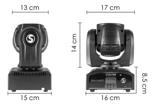 Imagen 3 de 7 de Cabeza Robotica Dj Beam 60 W Rgbw - Steelpro