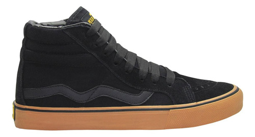 Tênis Mad Rats Cano Alto Hi Top Preto/crepe Old School Skate